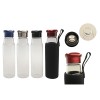 550ml Glass Bottle with Black Neoprene Pouch